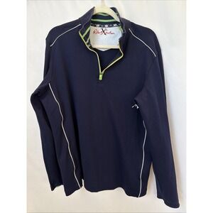 Robert Graham X-Collection Quarter Zip Dark Blue‎ Track Jacket Sz 2XL